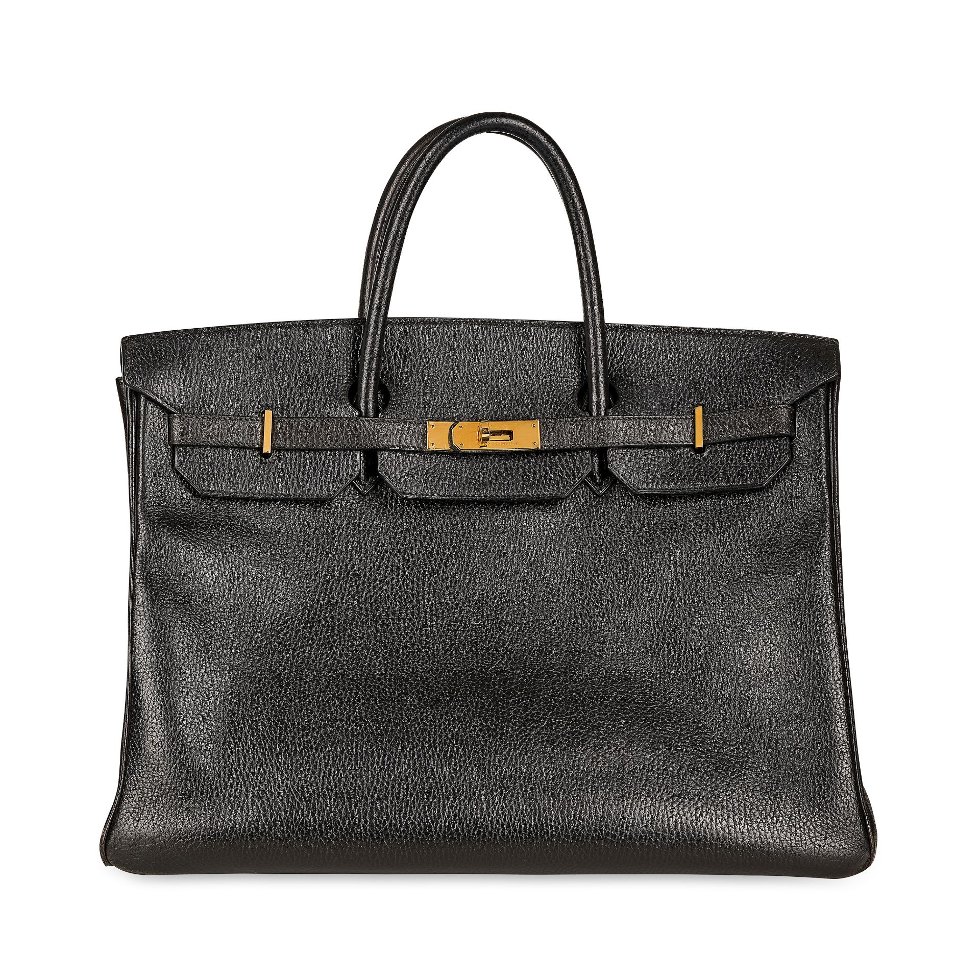 HERMES, A BLACK BIRKIN 40, circa 1985