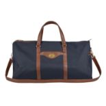 BURBERRY, A VINTAGE NAVY CANVAS TRAVEL BAG