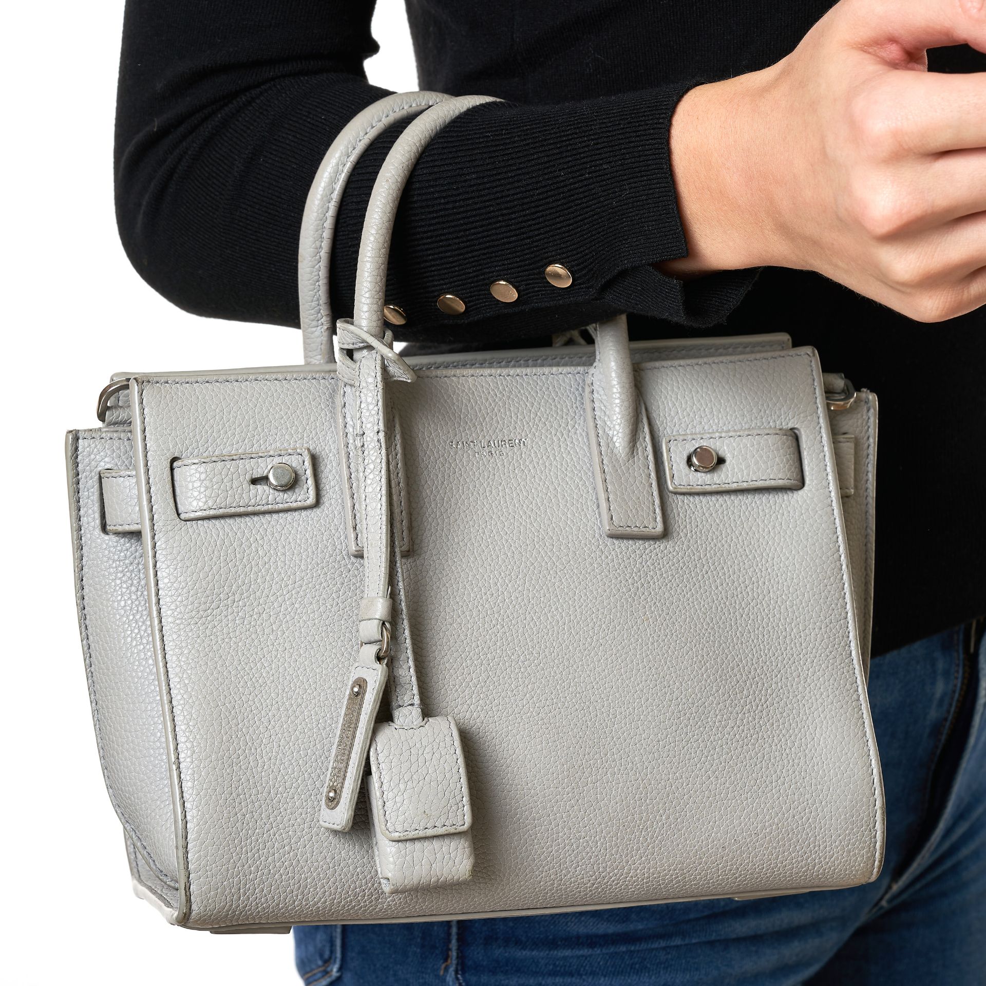 SAINT LAURENT, A GREY NANO SAC DE JOUR SUPPLE BAG - Bild 6 aus 6