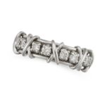 JEAN SCHLUMBERGER FOR TIFFANY & CO., A DIAMOND RING in platinum, comprising pairs of round brilli...