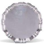 AN EDWARDIAN SILVER SALVER