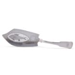 A GEORGE III SILVER FISH SLICE