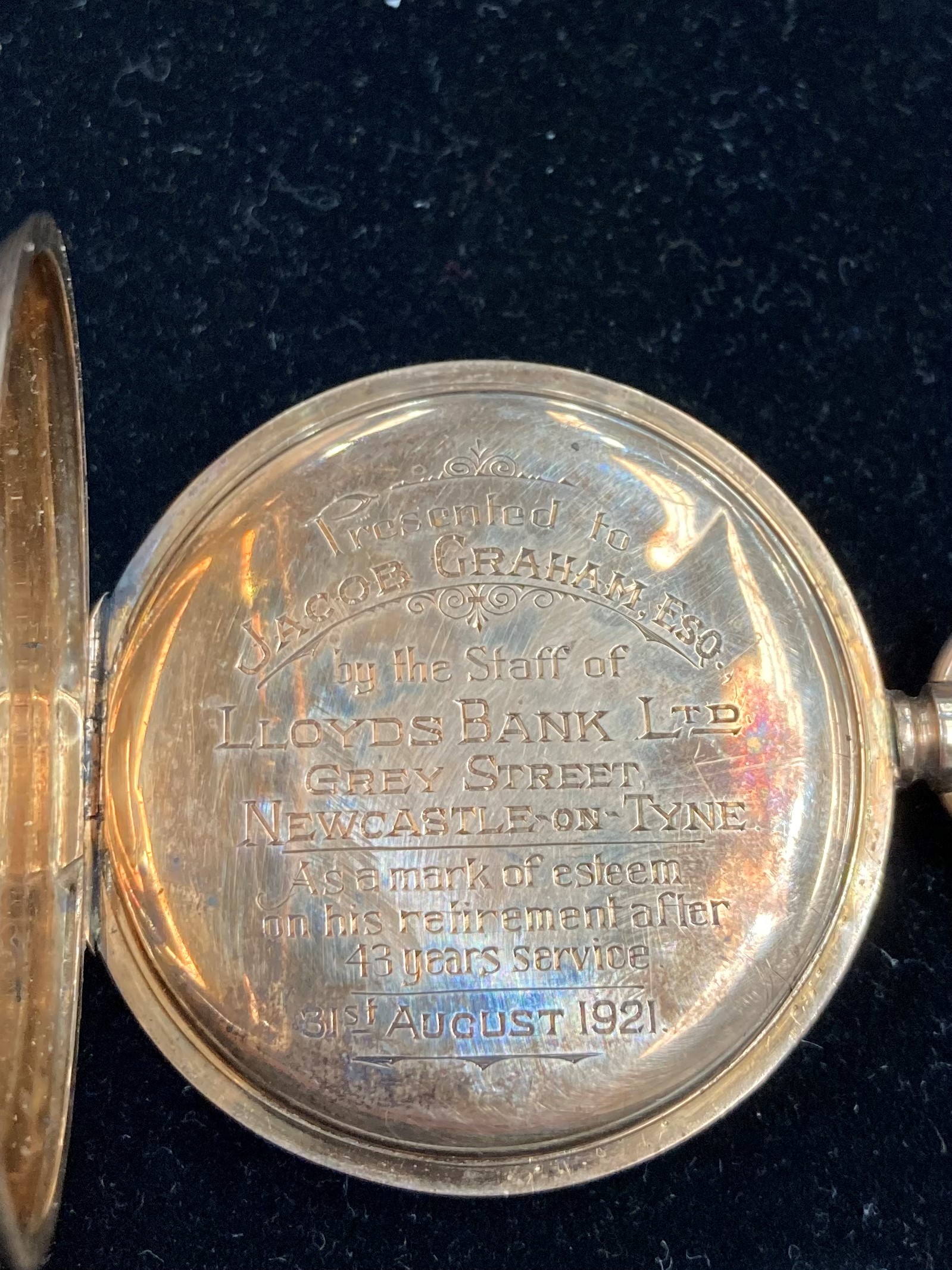 A 9 CARAT GOLD OPEN FACED POCKET WATCH - Image 3 of 7