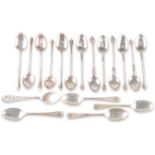 A SET OF SIX DANISH SILVER TEASPOONS