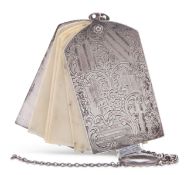 A VICTORIAN SILVER AND IVORY AIDE-MÉMOIRE
