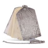 A VICTORIAN SILVER AND IVORY AIDE-MÉMOIRE