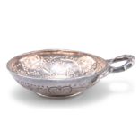 AN 18TH CENTURY FRENCH SILVER TASTEVIN