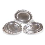 A FINE SET OF SIX GEORGE III SILVER POULTRY DISHES