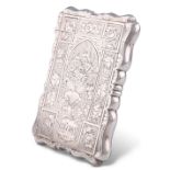 A VICTORIAN SILVER CARD CASE