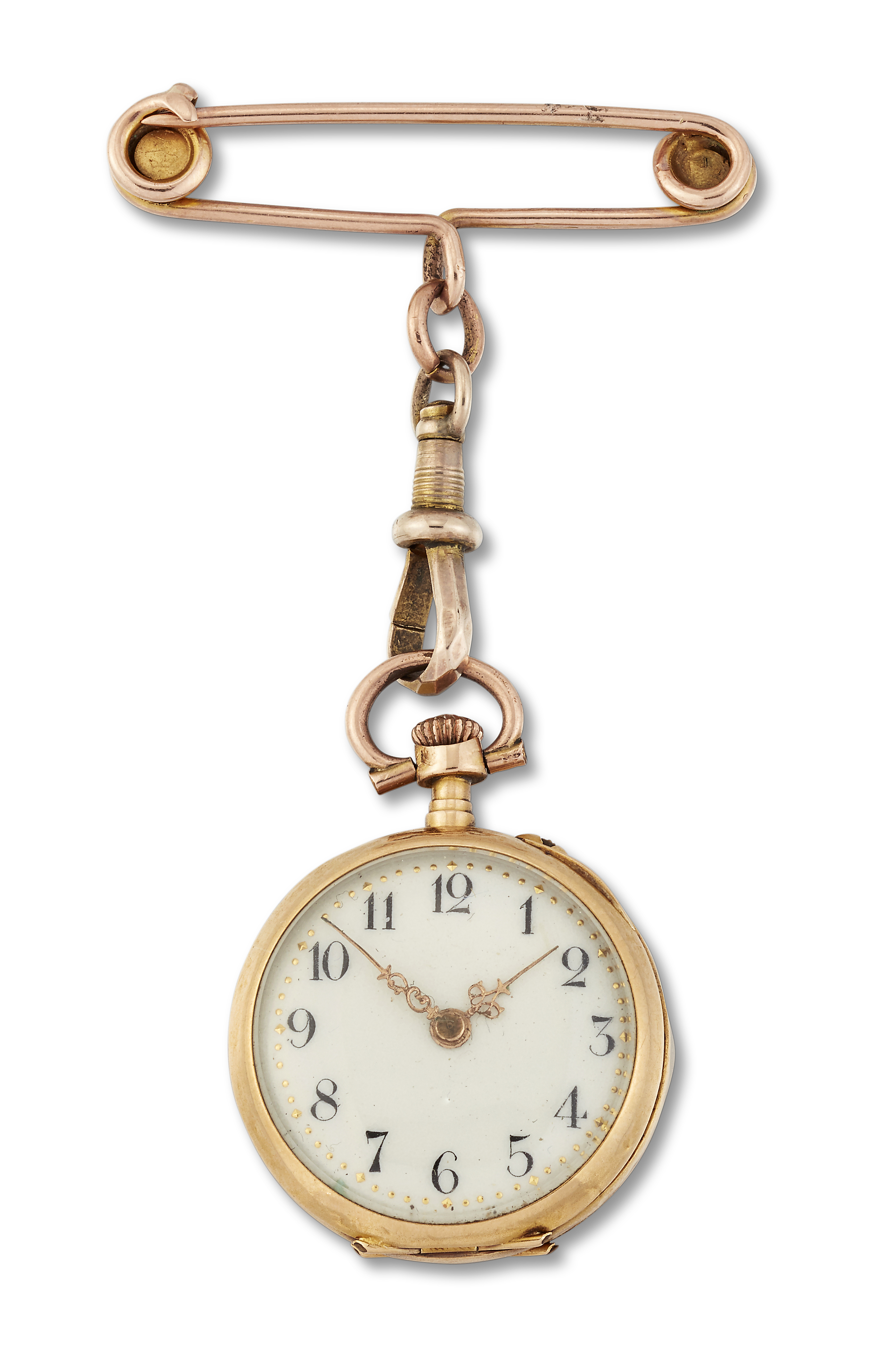 AN 18 CARAT GOLD LADY'S FRENCH FOB WATCH - Image 2 of 2