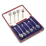 A SET OF SIX GEORGE VI SILVER SPORTING TEASPOONS, ETC.