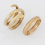 TWO 9 CARAT GOLD RINGS