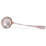 A GEORGE III SILVER SOUP LADLE