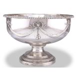 A GEORGE III SILVER PUNCH BOWL