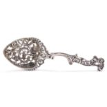 A LATE VICTORIAN SILVER SIFTING SPOON