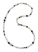 CHANEL - AN AUTUMN 2009 GLASS BEAD AND SIMULATED PEARL NECKLACE