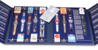 A SET OF NINE OLYMPIC THEMED SWATCH WATCHES
