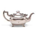 A GEORGE III IRISH SILVER TEAPOT