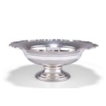 A GEORGE V SILVER PEDESTAL BOWL