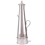 A SILVER-PLATED NOVELTY "THE THIRST EXTINGUISHER" COCKTAIL SHAKER