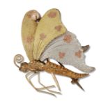 A BUTTERFLY BROOCH