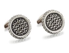 PENTTI SARPANEVA - A PAIR OF FINNISH SILVER CUFFLINKS