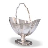 A GEORGE III SILVER SUGAR BASKET