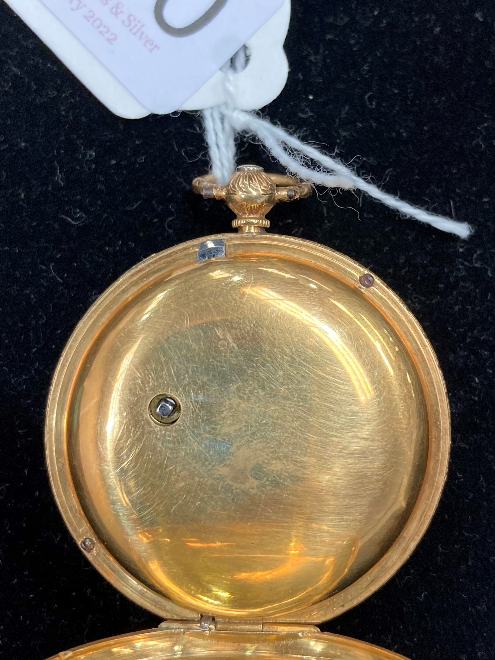 AN 18 CARAT GOLD KEY-WOUND POCKET WATCH - Image 4 of 5