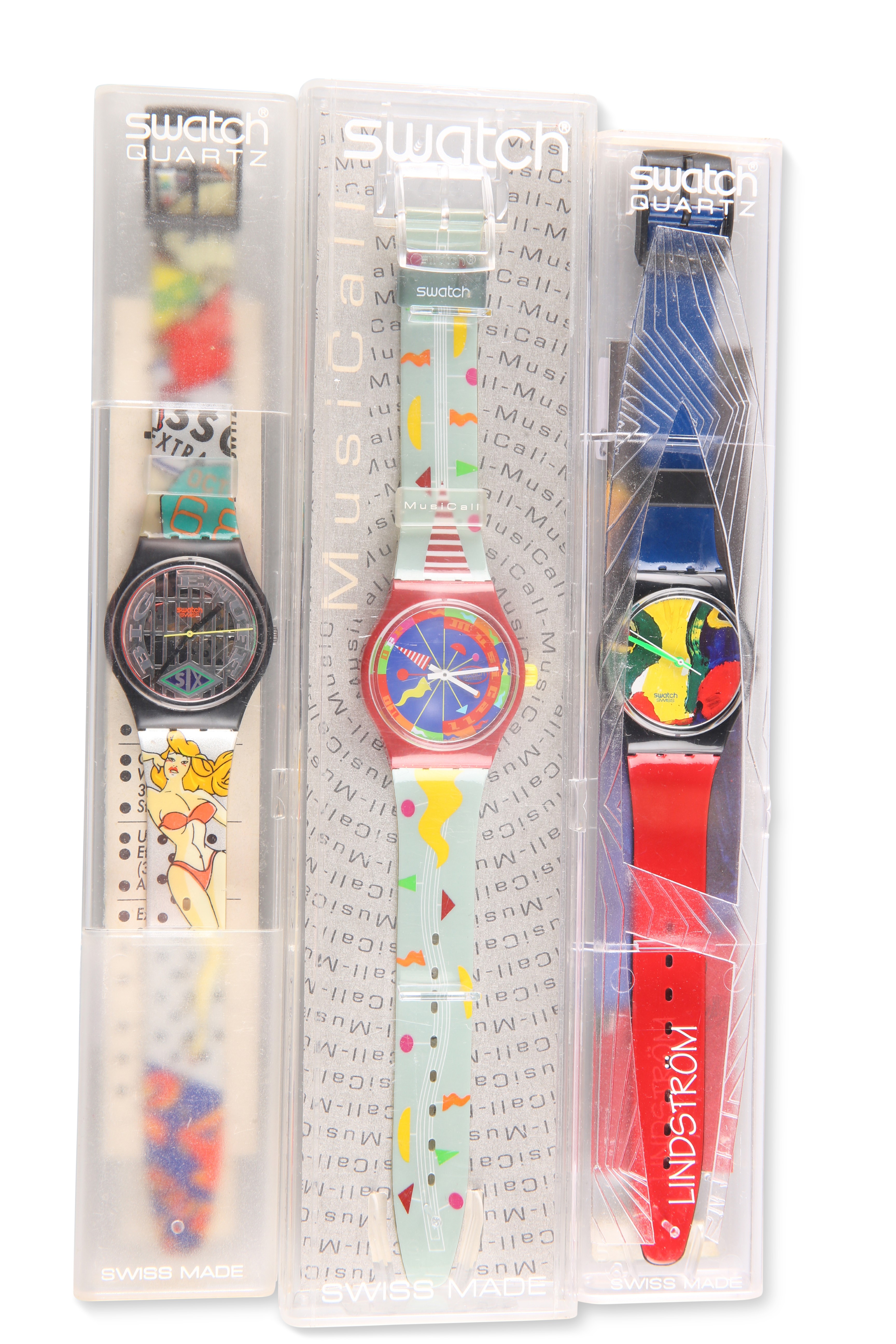 THREE ASSORTED SWATCH WATCHES