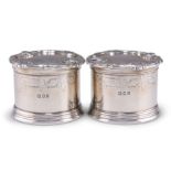 A PAIR OF GEORGE V SILVER BOXES