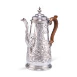 A GEORGIAN SILVER COFFEE POT