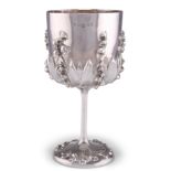 A VICTORIAN SILVER GOBLET