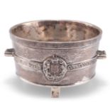 A GEORGE V SILVER NOVELTY SALT