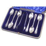 A SET OF SIX LATE VICTORIAN SILVER TEASPOONS