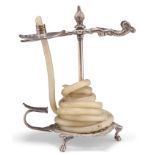 A GEORGE II-STYLE SILVER WAX-JACK