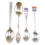 A GROUP OF FOUR SILVER SPOONS