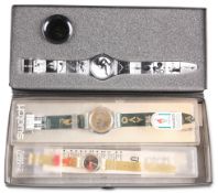 THREE OLYMPIC THEMED SWATCH WATCHES