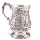 A VICTORIAN SILVER MUG