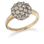 A DIAMOND CLUSTER RING