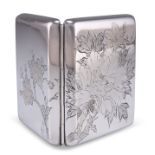 A JAPANESE STERLING SILVER CIGARETTE CASE