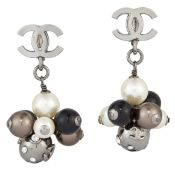 CHANEL - AN AUTUMN 2004 PAIR OF SIMULATED PEARL CLIP EARRINGS