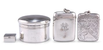 FOUR ASSORTED SILVER PIECES, VICTORIAN AND LATER