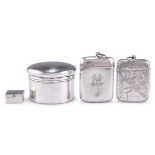 FOUR ASSORTED SILVER PIECES, VICTORIAN AND LATER