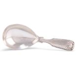 AN EARLY VICTORIAN SILVER CADDY SPOON