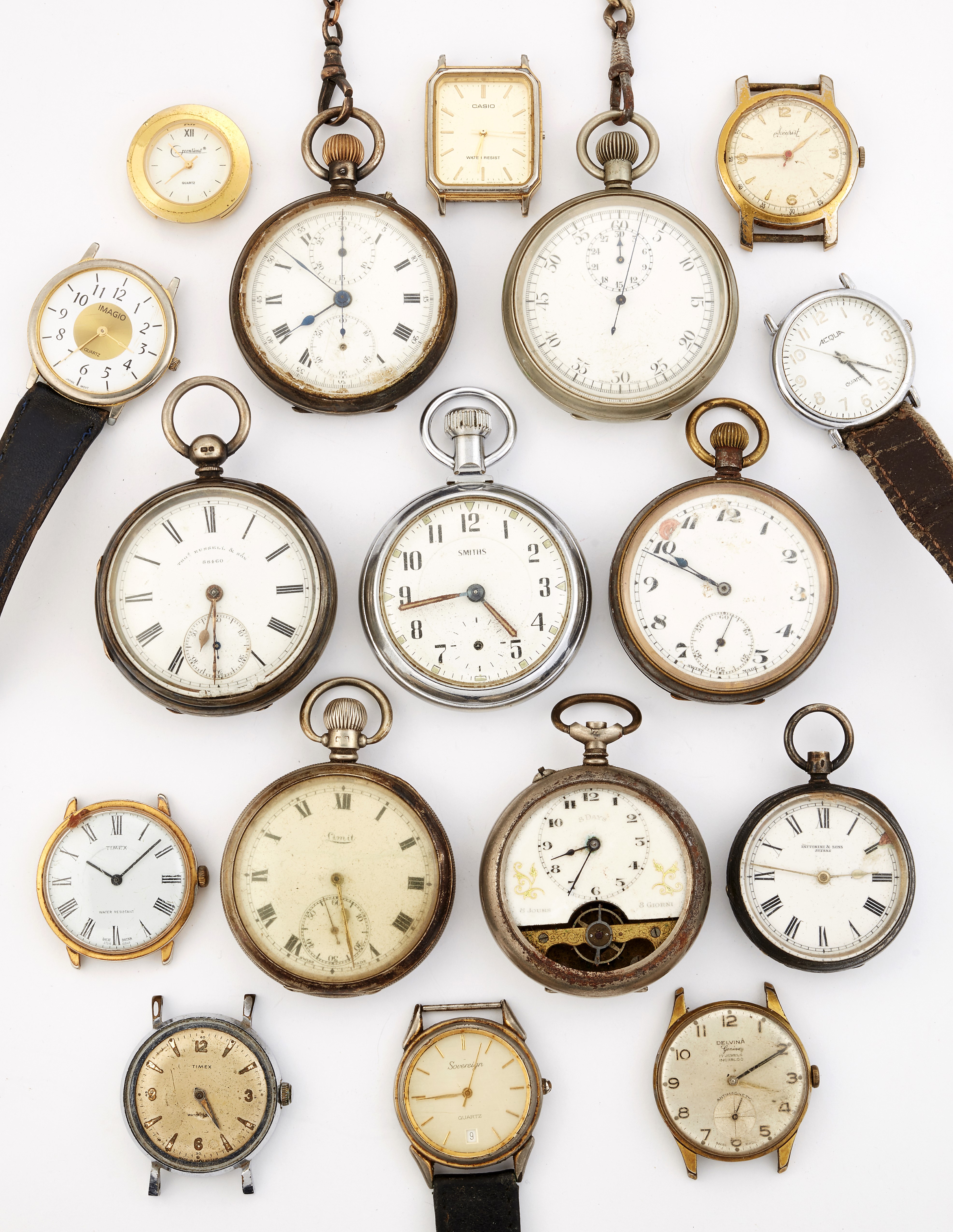 SEVEN VARIOUS OPEN FACED POCKET WATCHES - Image 2 of 2