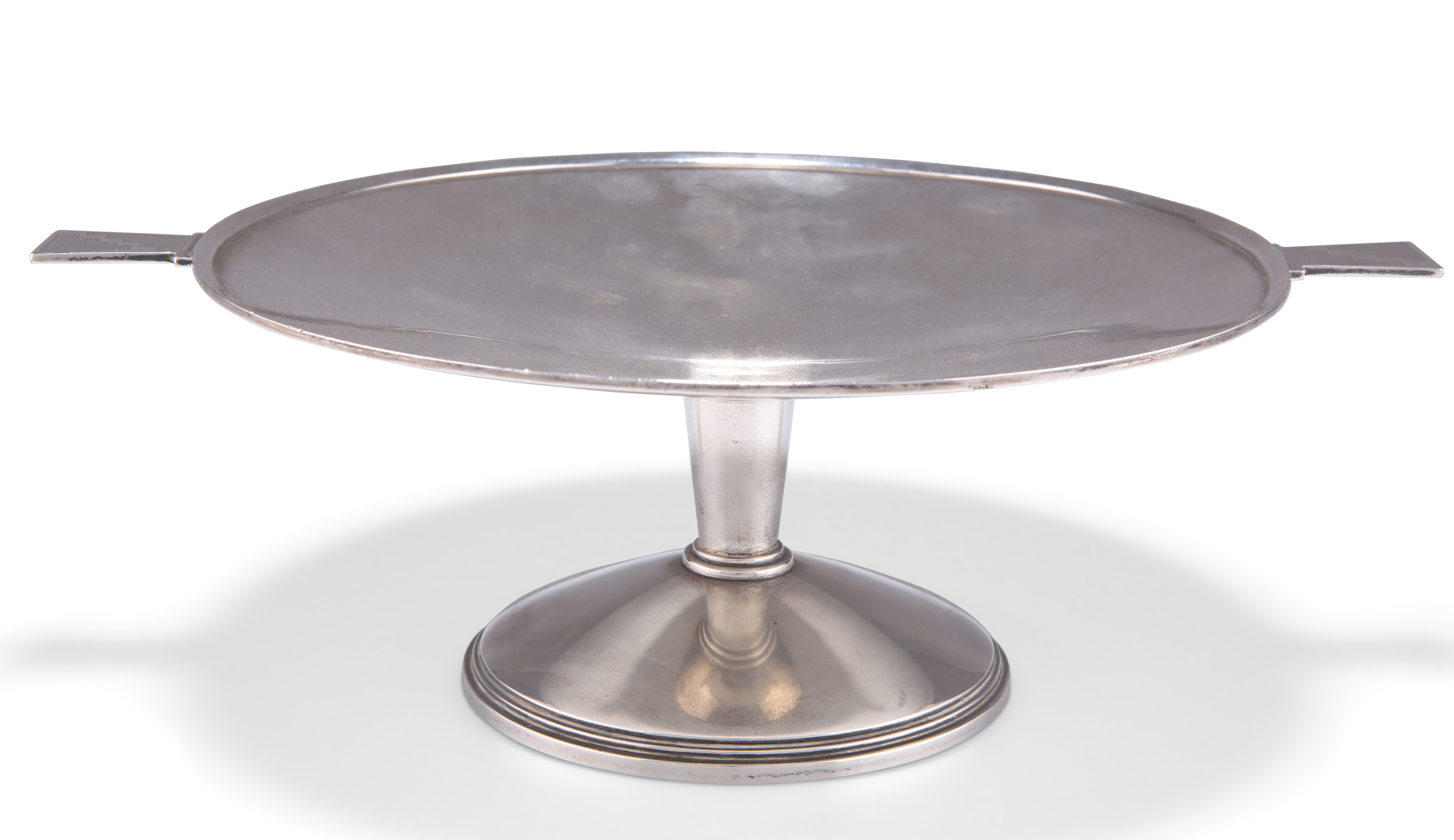 AN ART DECO SILVER TAZZA