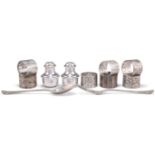 ASSORTED SILVER, INCLUDING A SET OF SIX VICTORIAN SILVER NAPKIN RINGS