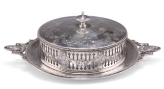 A VICTORIAN SILVER BUTTER DISH