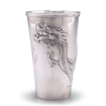 A CHINESE EXPORT SILVER BEAKER