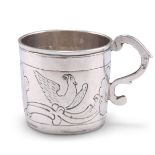 A RUSSIAN SILVER SMALL MUG